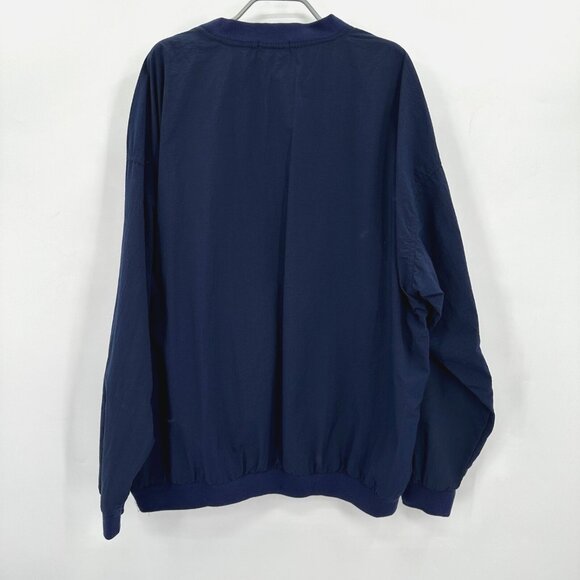 Izod Vintage Men's V-Neck Windbreaker Golf Pullover in Navy Blue sz XL - Picture 6 of 6